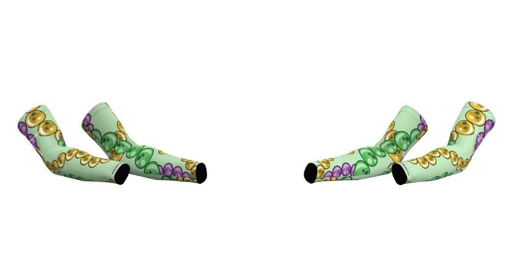 Cycle Zydeco Mardi Gras Fleur-de-lis Thermal Arm Warmers Unisex