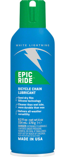 White Lightning Epic Ride Bike Chain Lube — 6 fl oz Aerosol