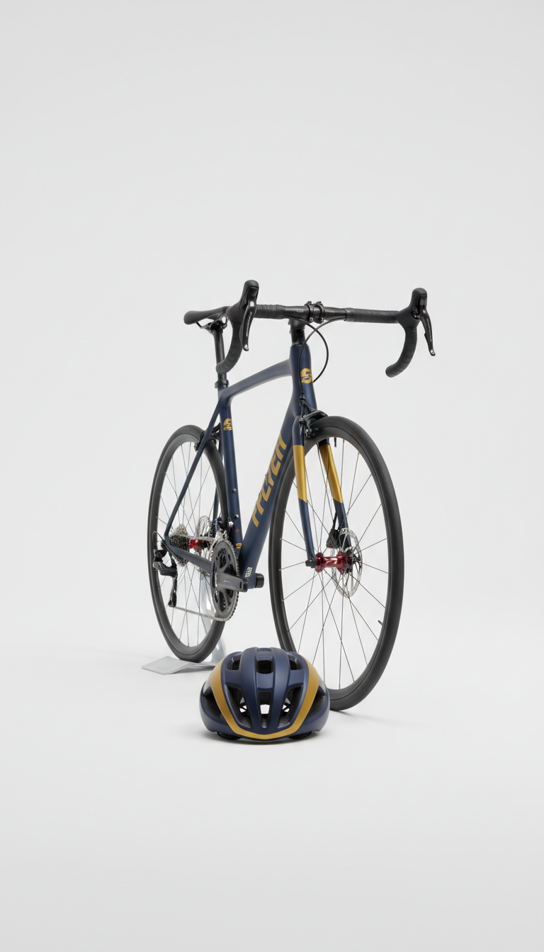 Cycle Zydeco Navy Gold Helmet Event-Branded