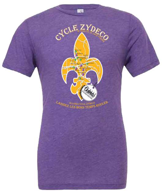Cycle Zydeco Mardi Gras Fleur-de-lis T-Shirt