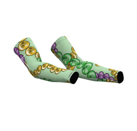Cycle Zydeco Mardi Gras Fleur-de-lis Thermal Arm Warmers Unisex