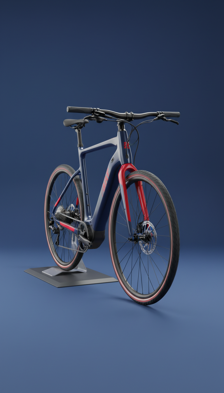 Midnight Blue Carbon E-Bike Rouge Detail