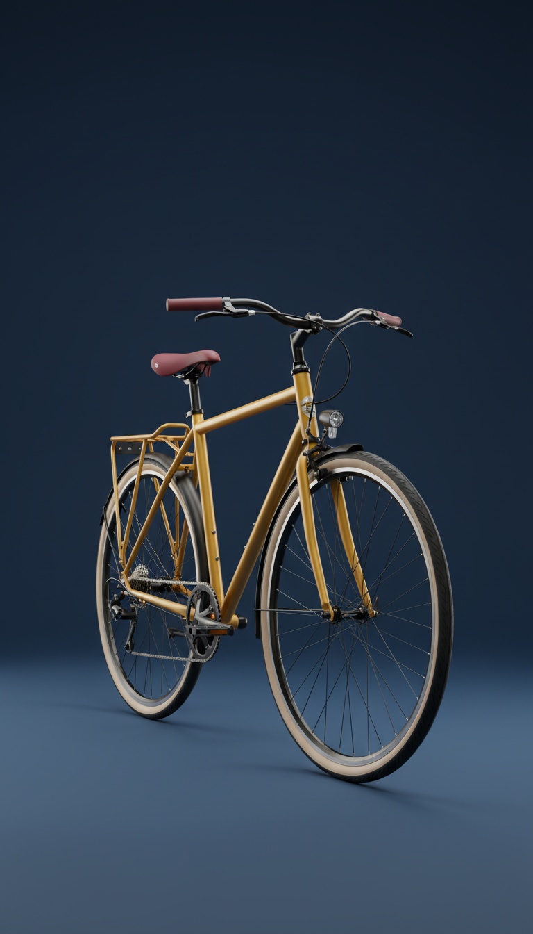 Sunlit Gold Urban Commuter Bike Rear Rack
