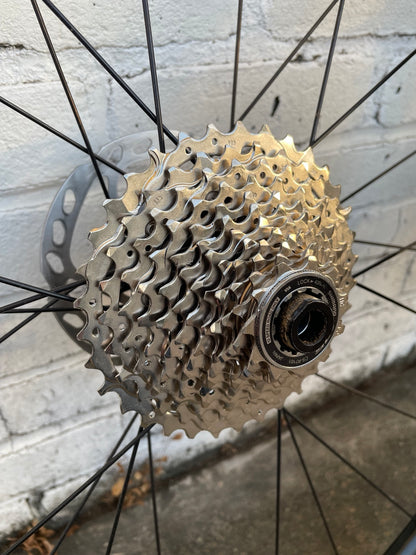 DT Swiss R470 new take-off wheelset with Specialized Turbo Pro T5 tires, cassette and disc rotors