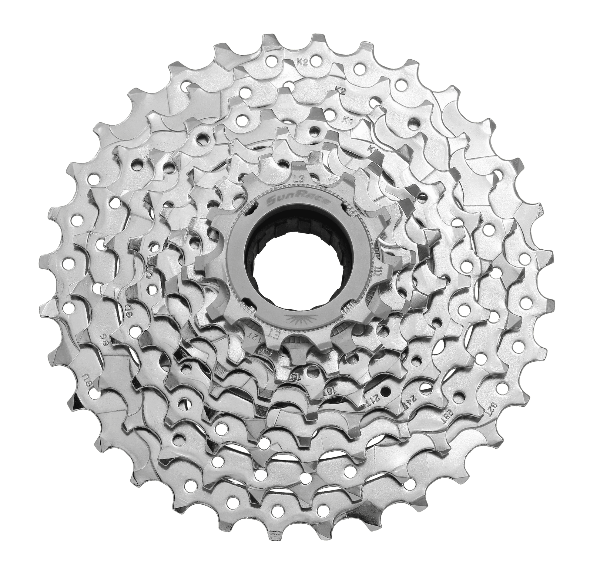 SunRace MFEX9 Freewheel - 9-Speed, 11-32T, Chrome