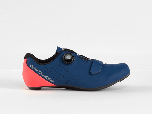 Bontrager Circuit Road Cycling Shoes — Sizes 36–38 — Nautical Navy/Radioactive Coral