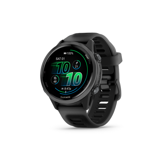 Forerunner® 570 - 42mm Slate Gray Aluminum with Translucent Black/Black Band